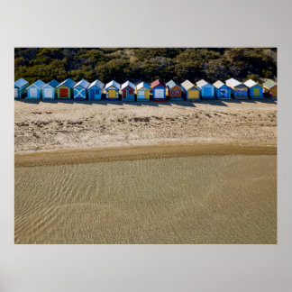 Póster Vista aérea de la playa de Brighton en Melbourne