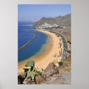 Póster Vista aérea de la playa de Tenerife