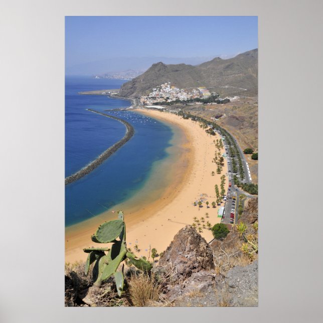 Póster Vista aérea de la playa de Tenerife (Frente)
