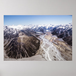 PÓSTER VISTA AÉREA DE LAS MONTAÑAS