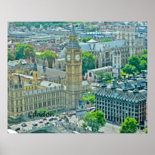 Póster Vista aérea de Londres