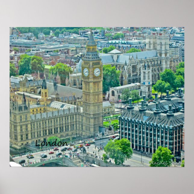 Póster Vista aérea de Londres (Frente)