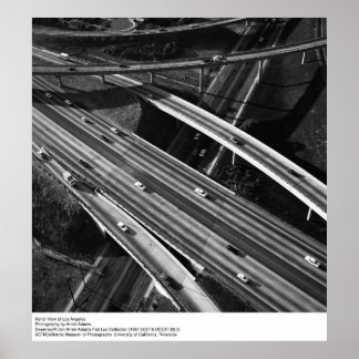 Póster Vista aérea de Los Ángeles por Ansel Adams