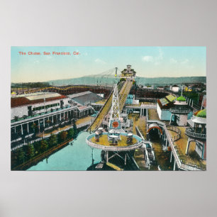 Póster Vista aérea de los canales inclinados