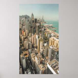 PÓSTER VISTA AÉREA DE LOS EDIFICIOS DE LA CIUDAD