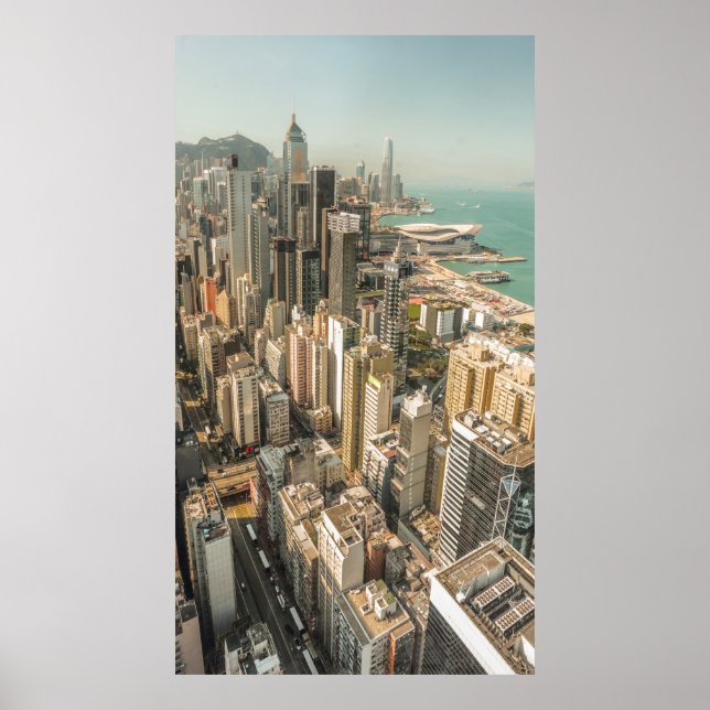 PÓSTER VISTA AÉREA DE LOS EDIFICIOS DE LA CIUDAD (Frente)