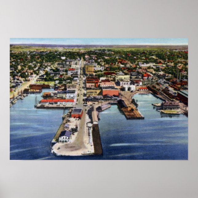 Póster Vista aérea de Pensacola Florida (Frente)