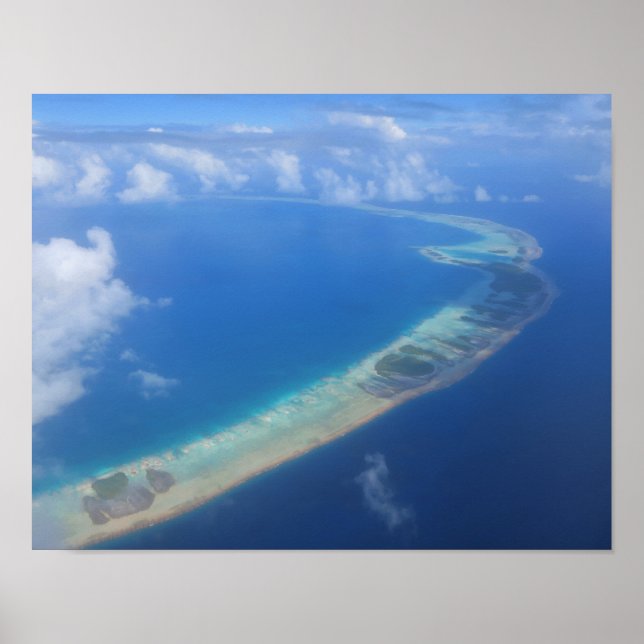 Póster Vista aérea de Rangiroa (Frente)