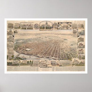 Póster Vista aérea de Sacramento, California. (1293)