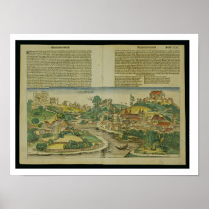 Póster Vista aérea de Salzburgo desde el Chr de Nuremberg