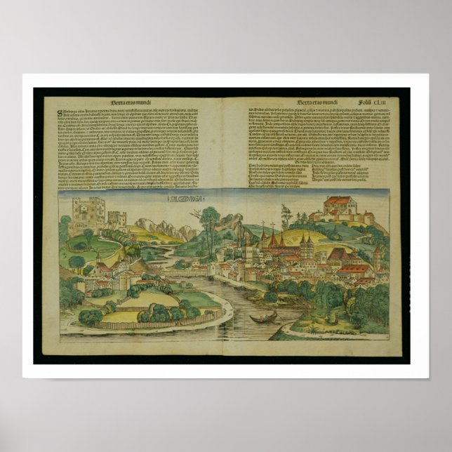 Póster Vista aérea de Salzburgo desde el Chr de Nuremberg (Frente)