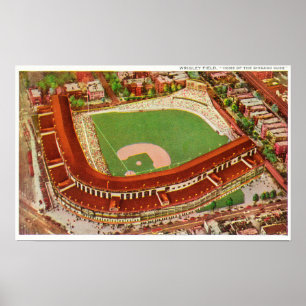 Póster Vista aérea de Wrigley FieldChicago, IL