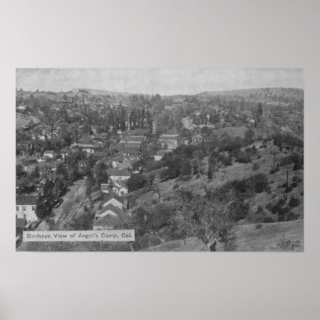 Póster Vista aérea del Campamento de Ángeles, CA (Frente)