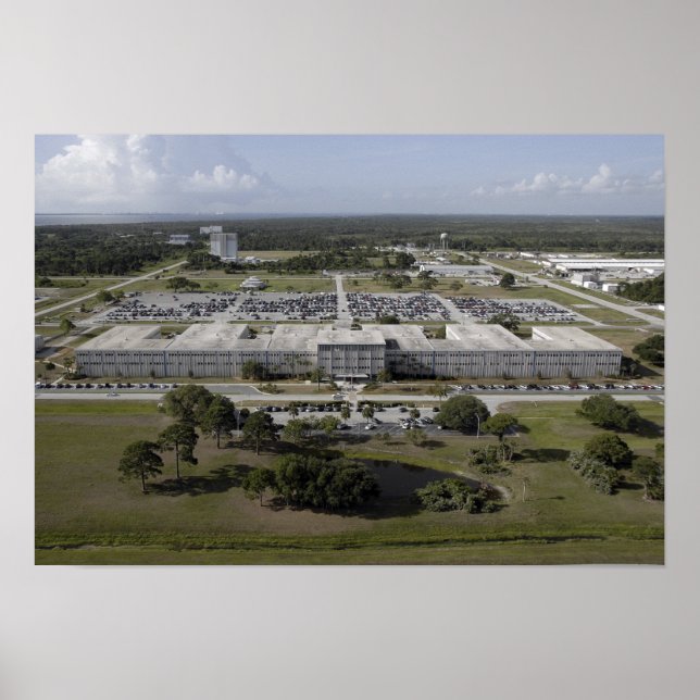 Póster Vista aérea del Centro Espacial Kennedy (Frente)