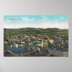 Póster Vista aérea del CityCorvallis, O