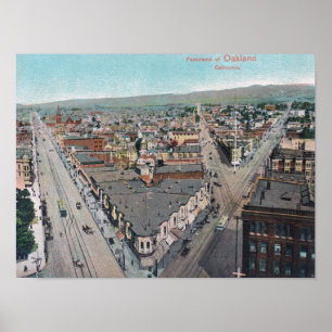 Póster Vista aérea del CityOakland, CA