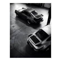Vista aérea del clásico Porsche 911 Turbo