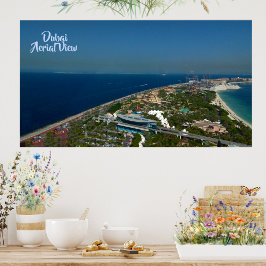 Póster Vista aérea del desierto de Dubai