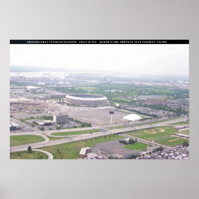 Póster Vista aérea del estadio Philadelphia PA Veterans (Frente)