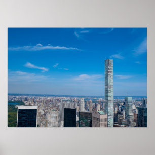 Póster Vista aérea del horizonte de la ciudad de Nueva Yo