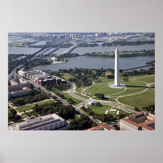 Póster Vista aérea del monumento de Washington (Frente)