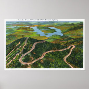 Póster Vista aérea del monumento Hwy de Whiteface Mt
