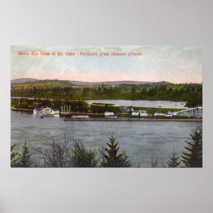 Póster Vista aérea del parque de atracciones de los