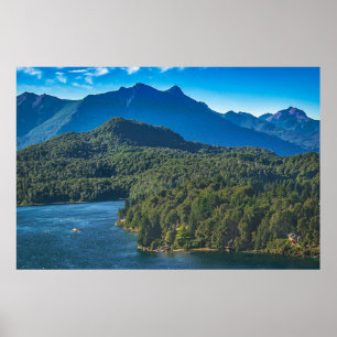 Póster Vista aérea del parque nacional Nahuel huapi, bari