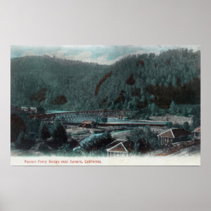 Póster Vista aérea del puente del ferry de ParrottSonora,