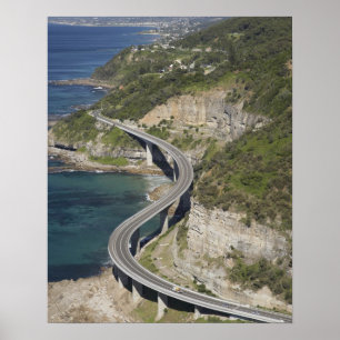 Póster Vista aérea del puente Sea Cliff cerca de Wollongo