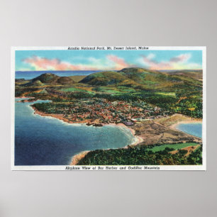 Póster Vista aérea del puerto Bar y del Cadillac
