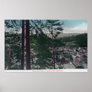 Póster Vista aérea del TownGuerneville, CA