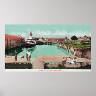 Póster Vista aérea del WharfPetaluma, CA