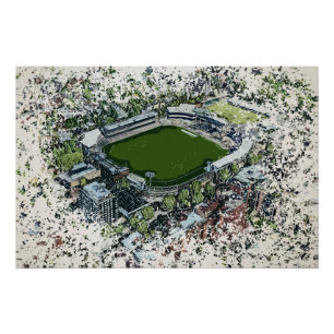 Póster Vista artística del Lord’s Cricket Ground, Londres