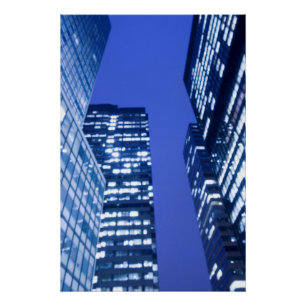 Póster Vista ascendente Defocused de las ventanas del
