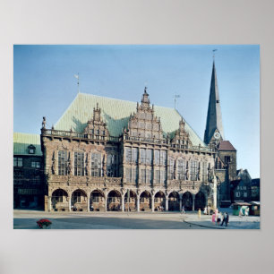 Póster Vista ayuntamiento, construida 1405-09