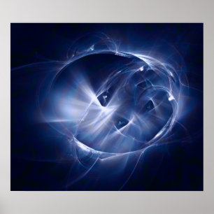 Póster Vista Azul Profundo (en la cigala Cicada)