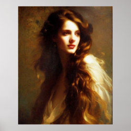 Póster Vista clásica Hermosa Mujer Perfecta 2 Poster