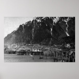 Póster Vista costera de Juneau, Alaska Fotografía