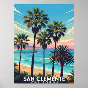 Póster Vista costera de San Clemente California