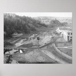 Póster Vista de aguas termales, fotografía del SD