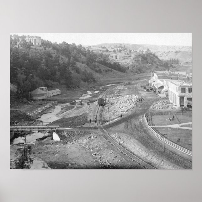 Póster Vista de aguas termales, fotografía SD (Frente)