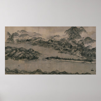 Póster Vista de Ama-no-Hashidate por Sesshū Tōyō