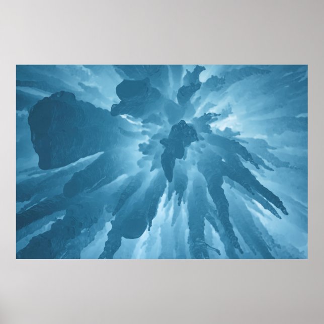 Póster Vista de ángulo bajo de estalactitas (Frente)