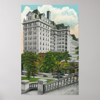 Póster Vista de aproximación al Capitolio de NY Telephone
