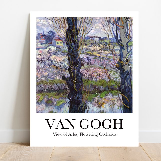 Póster Vista de Arles, huertos floridos por Van Gogh (
Bring spring inside! Van Gogh's vibrant Arles orchard in a stunning poster.)
