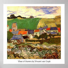 Póster Vista de Auvers Vincent van Gogh