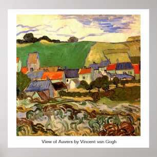 Póster Vista de Auvers Vincent van Gogh