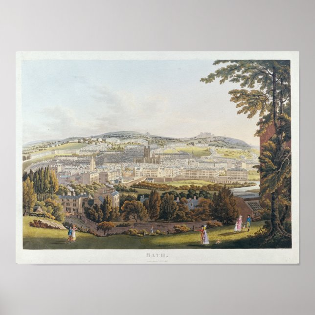 Póster Vista de Bath, 1817 (Frente)