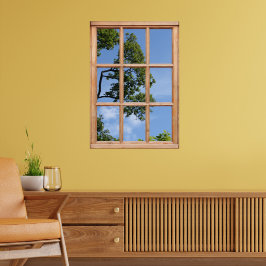 Póster Vista de bifurcación de árbol desde una ilusión de